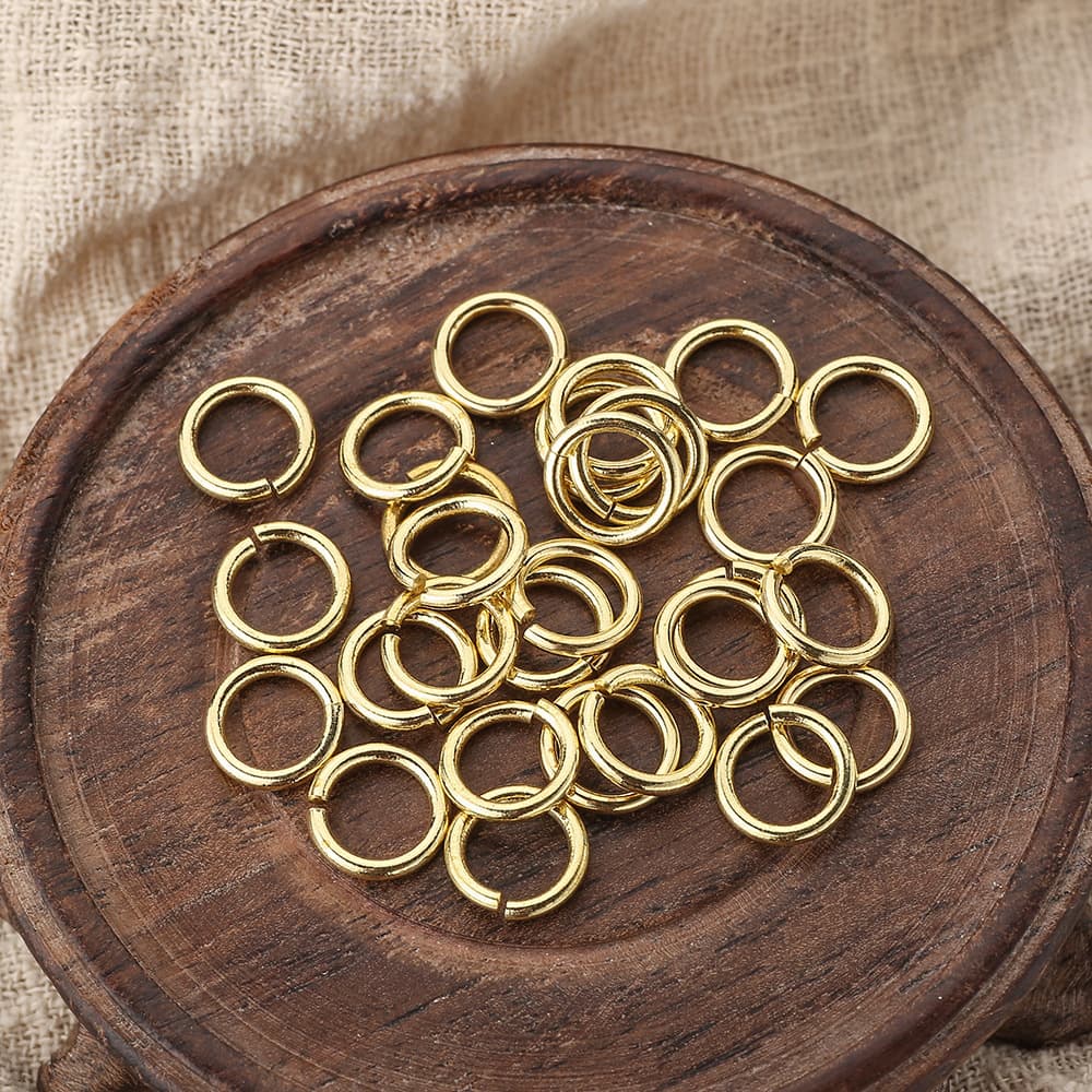 Brass Small Ring 1cm Diameter Key Ring Keychain Accessories Copper Five Emperor Coins Pixiu Gourd Parts Ring Components