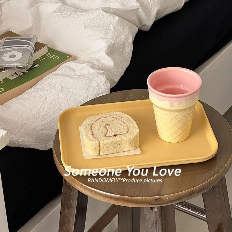 Ins Style Afternoon Tea Wheat Straw Tray Food Cake Tray Cafe Fruit Tray Tea Tray Cup Tray