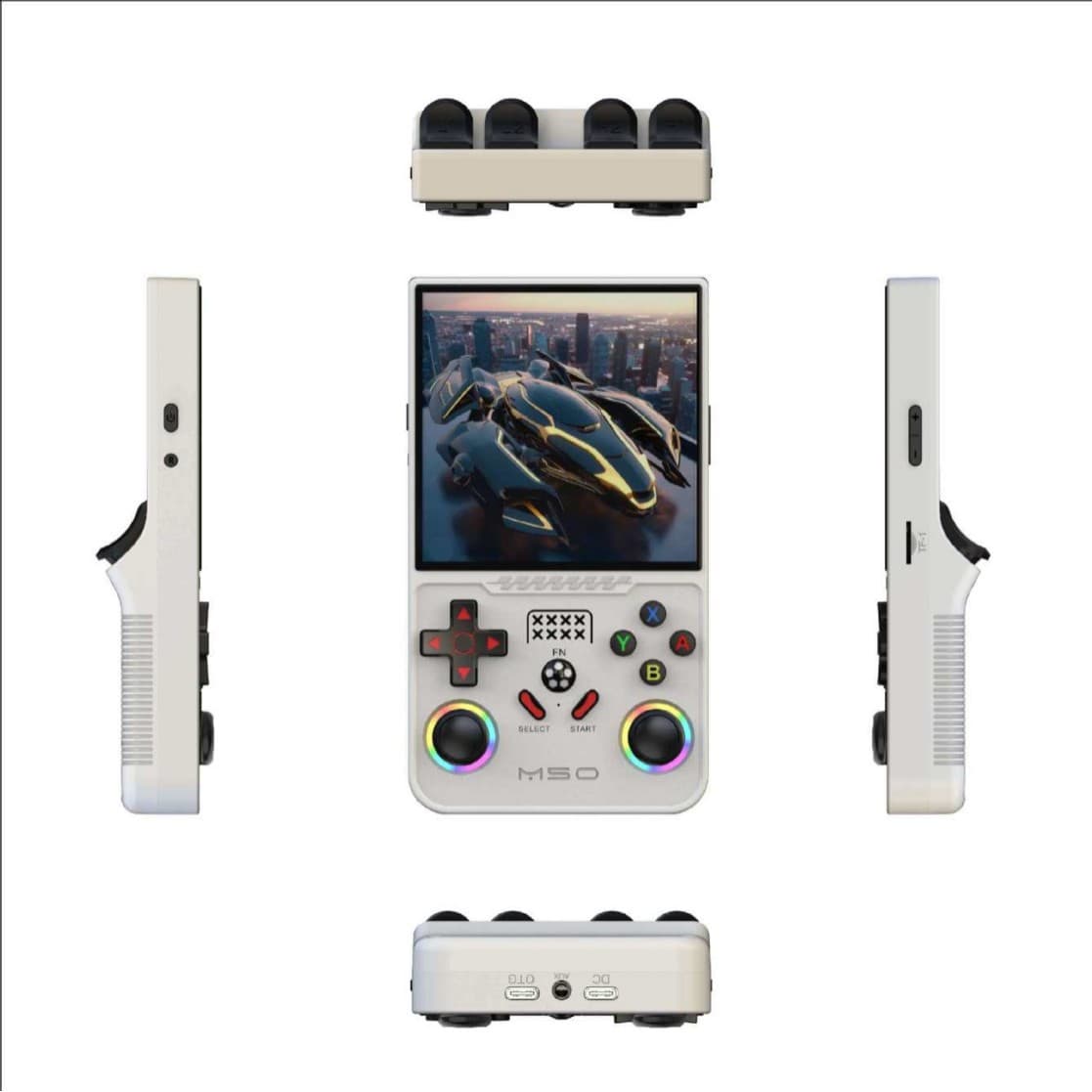 M50 handheld open source handheld game console 4-inch PSP game portable retro arcade with RGB lighting effect rocker lamp
