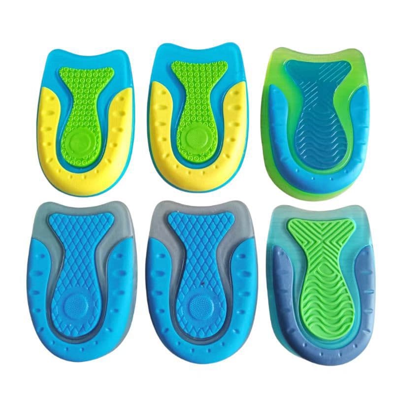 High-elasticity shock-absorbing heel pad, unisex protective heel insole, relieves foot pain, three-color half-size heel pad.