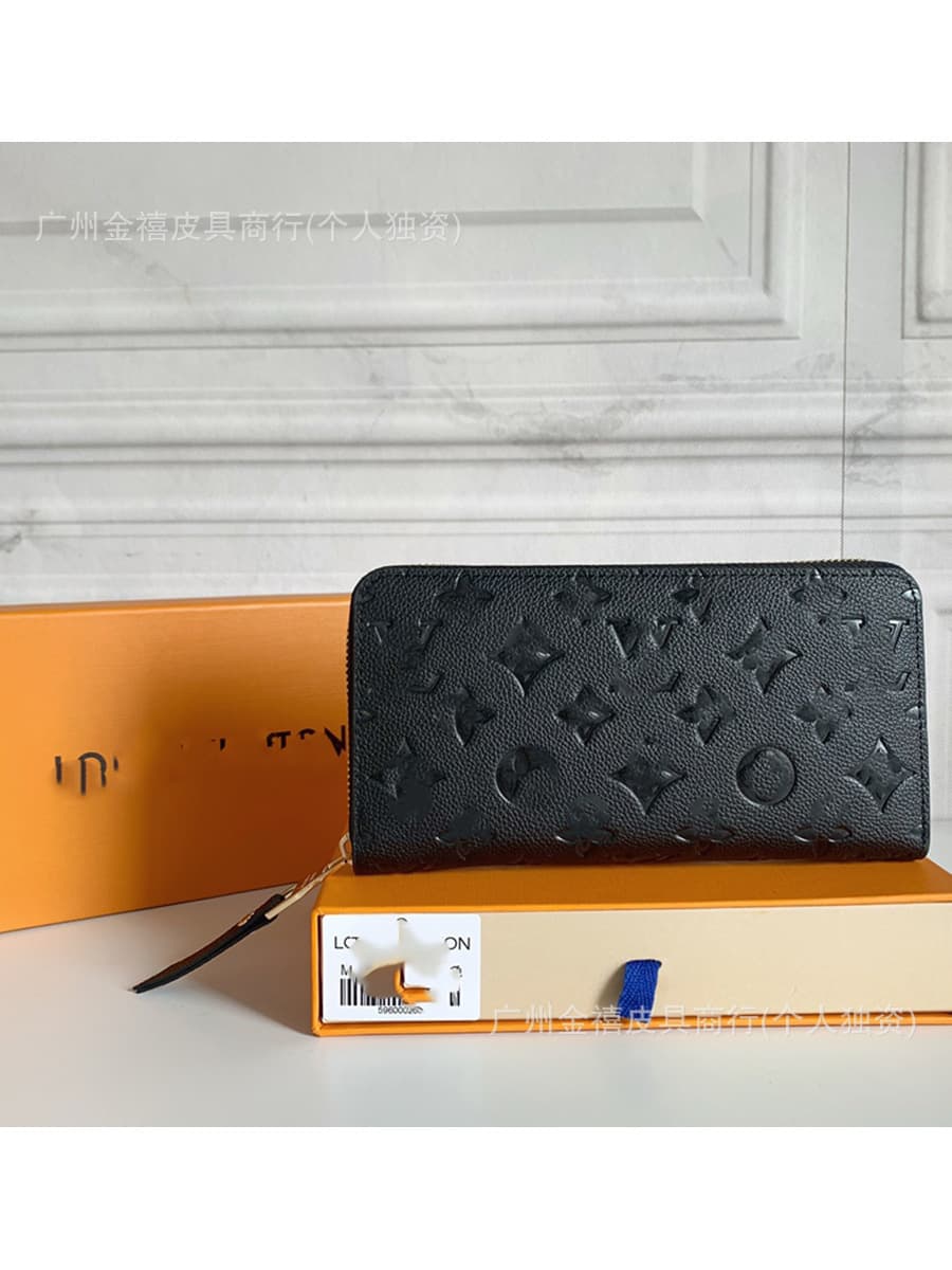 Trendy Donkey Diamond Pattern Long Wallet Zip Clutch Classic Embossed Money Clip Card Holder ID Wallet Premium Feel