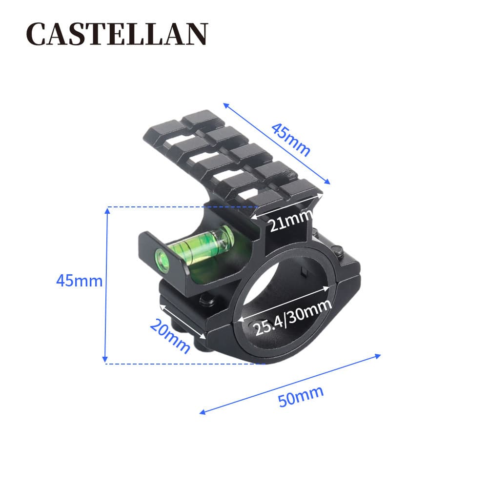 Cross-border Hot-selling 25.4/30mm Level Adapter Ring Scope Balance Tube Clamp Mount Scope Flashlight Clamp