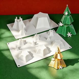 Large and Small Five-Pointed Star Christmas Tree Scented Candle Mold, Christmas Mousse Cake Dessert Baking Silicone Mold
