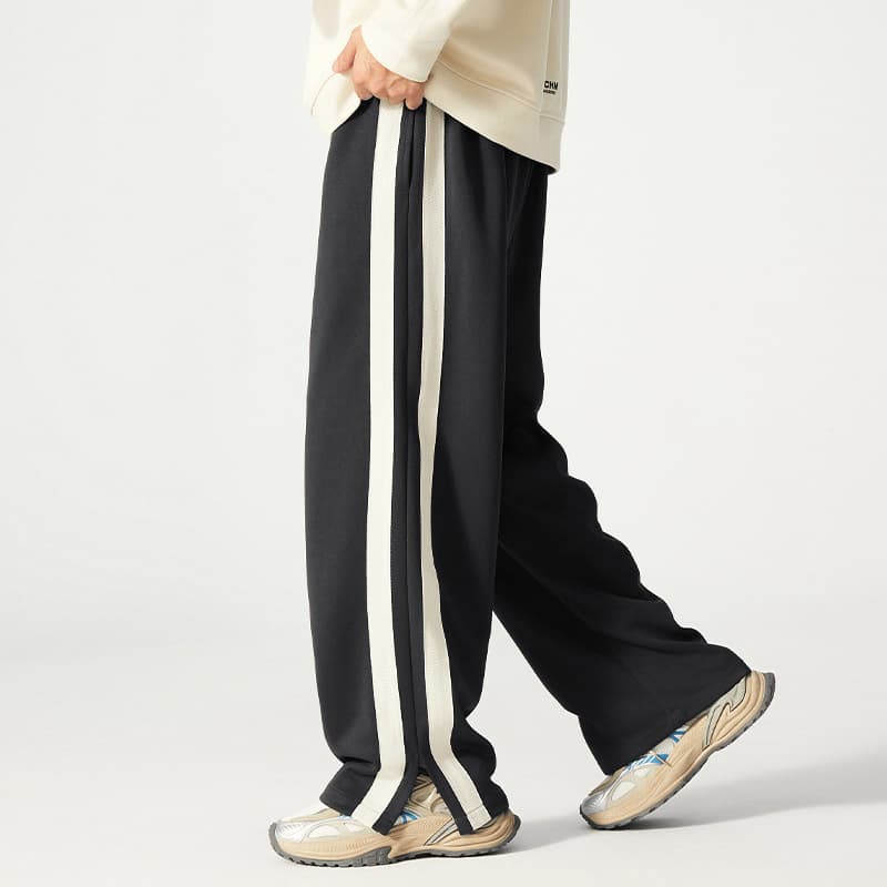K532 Plus Size Sweatpants Men's Autumn New Straight Wide Leg Pants Oversized Fat Man Casual Long Sweatpants