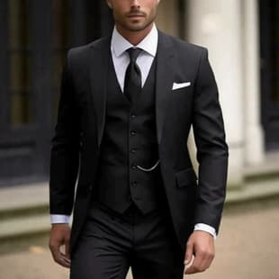 New AliExpress Men's Suit Set, Business Casual, Banquet Host Slim Fit Suit