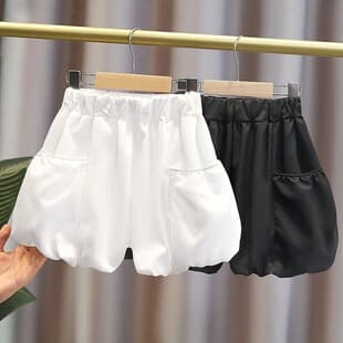 Girls' Lantern Shorts Summer 2026 New Style Medium and Big Kids Trendy Girls Thin Casual Outer Wear Bloomer Shorts Fashion