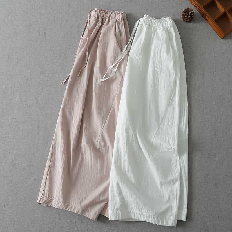 Real Shot of Super Popular Summer Thin Pants for Women, Relaxed Casual Pants, Trendy This Year, Cropped Length, Balloon Pants
