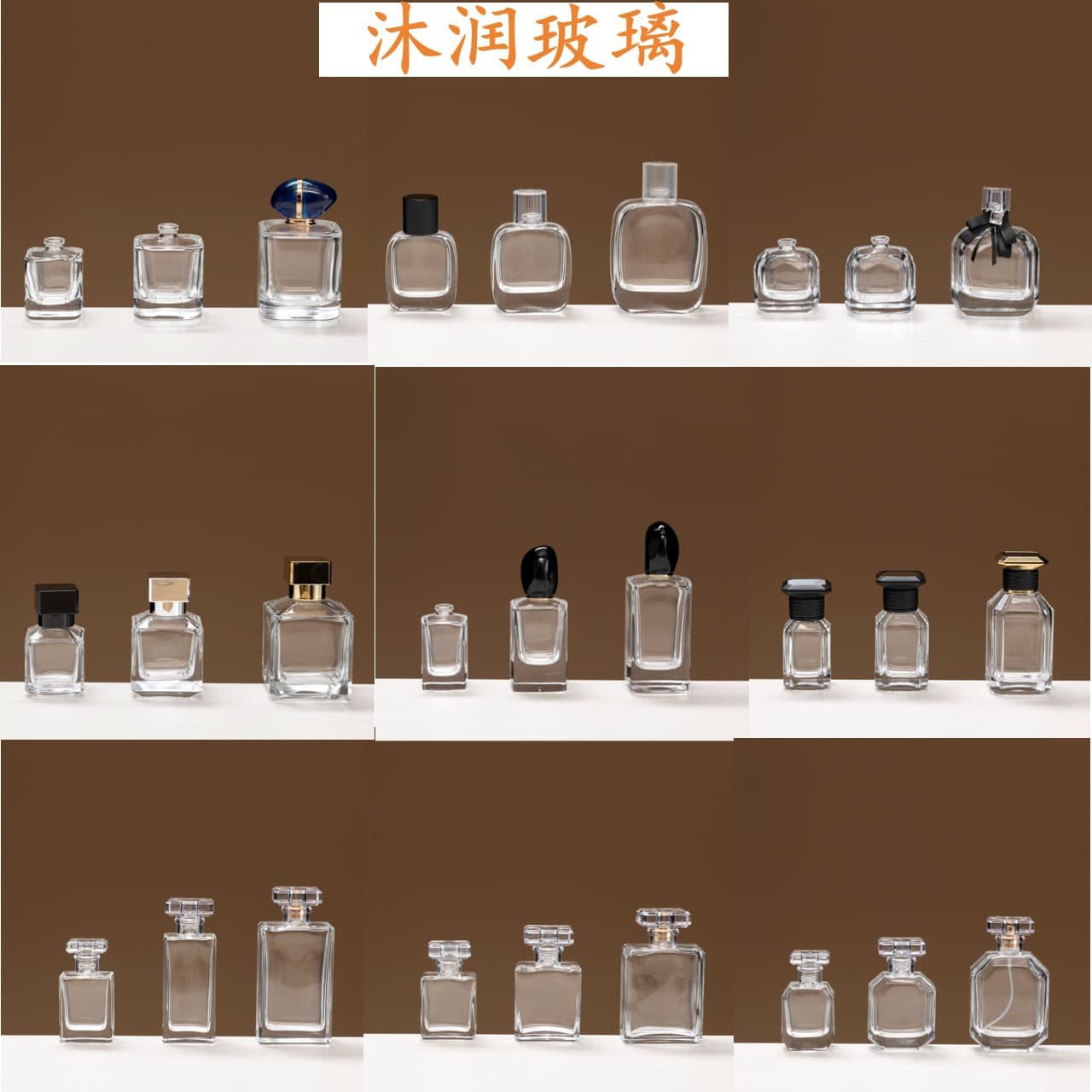 In Stock Bayonet Perfume Glass Bottle Multi-Spec Press Spray Cosmetic Bottle 30ml 50ml 100ml
