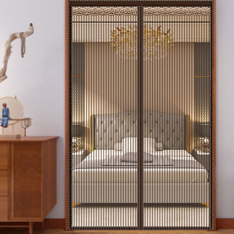 Import/Export Diamond Mesh Mosquito Net Door Curtain, Strong Magnetic Outdoor Door Protection for Summer, No-Drill Insect Barrier