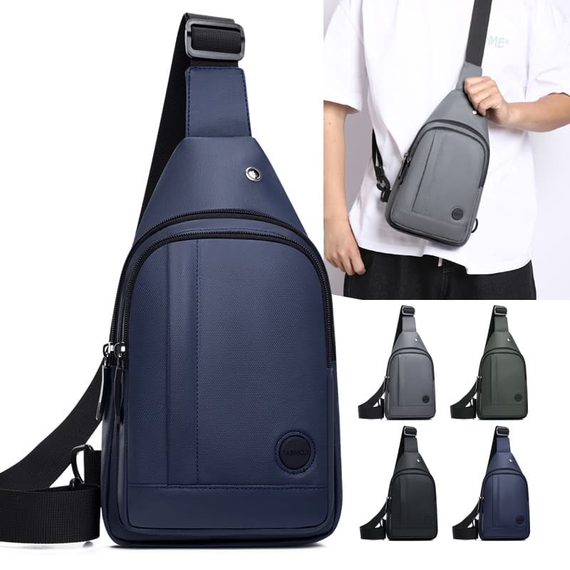 2024 New Shoulder Bag, Crossbody Bag, Trendy Brand Chest Bag, Men's Bag, New Fashion Chest Small Backpack, Casual Men