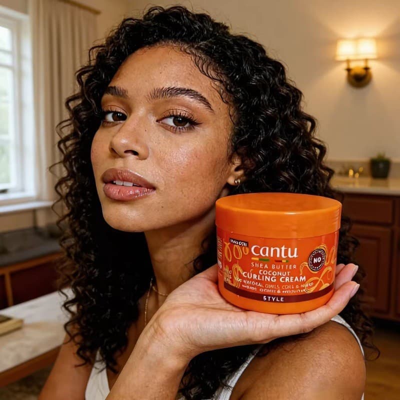 Export Repair Hair Mask Cantu Coconut Curling Cream Moisturizing Curl Cream Anti-Frizz Hair Mask