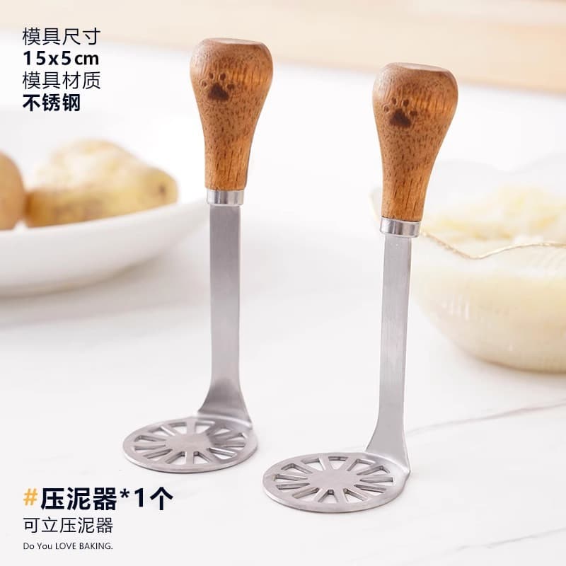 Super practical fat handle mud masher thickened stainless steel mud press potato mashed purple potato mud masher wholesale