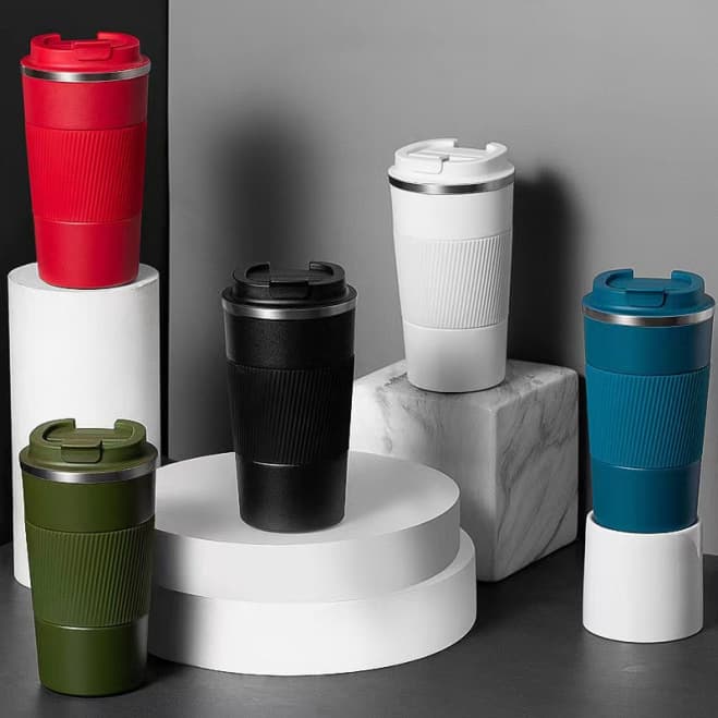 Cross-border 304 stainless steel thermos cup third generation leather cover coffee cup car portable water cup business gift cup