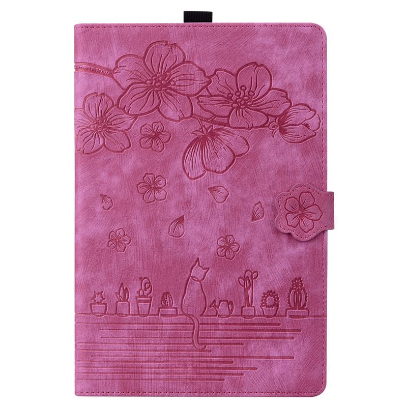 Suitable for Transsion Megapad 11 Tablet Leather Case Sakura Cat Tablet Protective Case Ready in Stock Wholesale