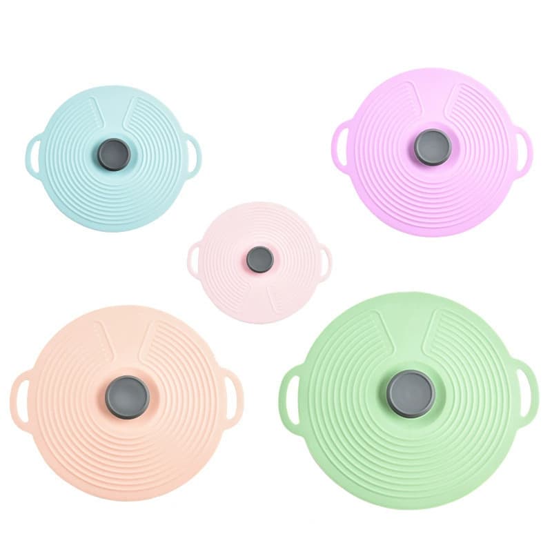 Fashion Silicone Fresh-Keeping Sealed Bowl Cover, Food-Grade Dish Lid, Pot Lid, Plate Cover, Microwave Splash Guard