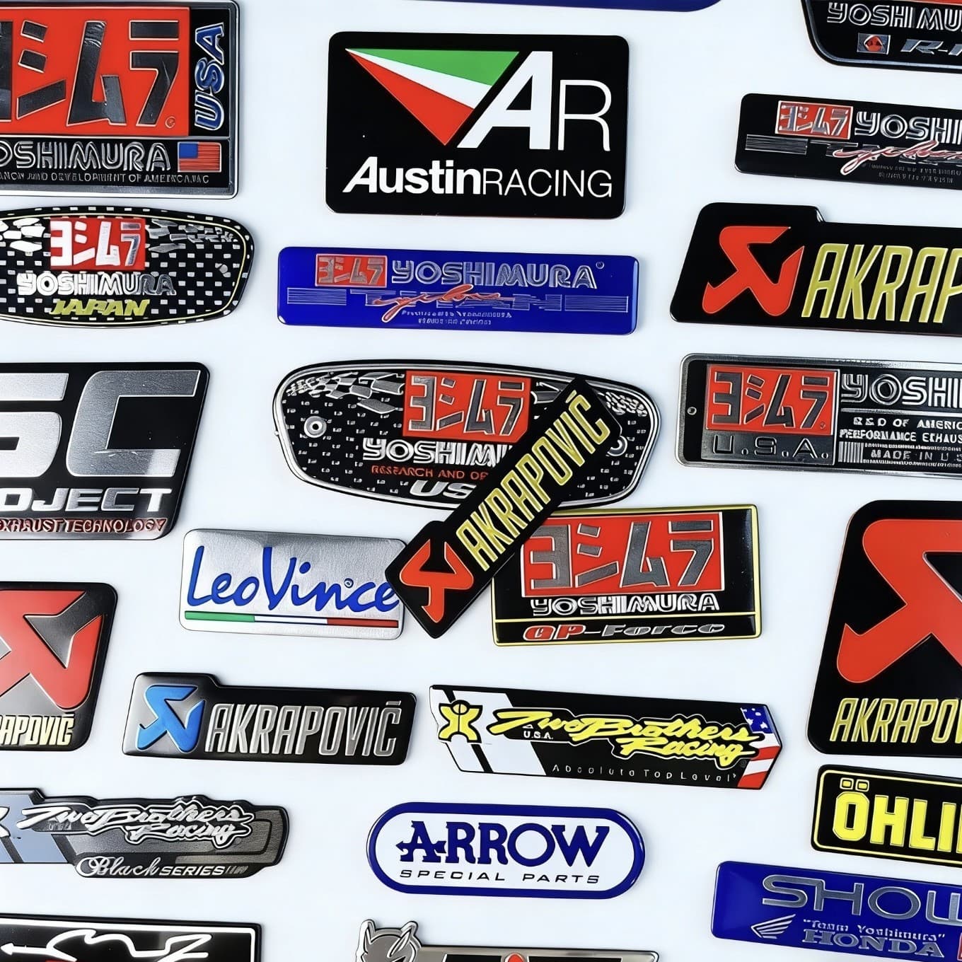 Motorcycle exhaust pipe labeling Scorpio SC Yoshimura AR Devil Wrigley Brothers LEO Temi over factory direct sales