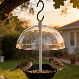 2026 Cross-border New Half-sphere Bird Feeder Outdoor Hanging Wild Bird Feeder Garden Yard Feeding
