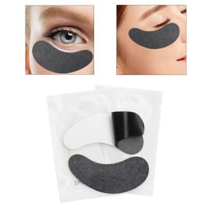 Cross-Border Stock Wholesale Eyelash Extension Eye Pads, Black Film Lower Lash Isolation Pads, Transparent Packaging Black Film Eye Pads
