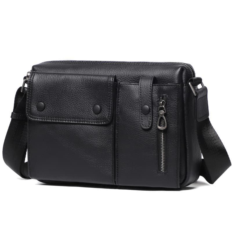 Wholesale Genuine Leather Men's Crossbody Bag Small Bag 2023 New Style Shoulder Bag Men's Bag Soft Top Layer Cowhide Messenger Bag