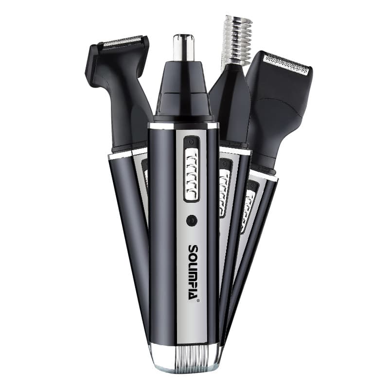 SOLIMPIA Electric Shaver Nose Hair Trimmer Men's 4-in-1 Sideburn Trimmer Eyebrow Nose Hair Trimmer Cross-Border Wholesale