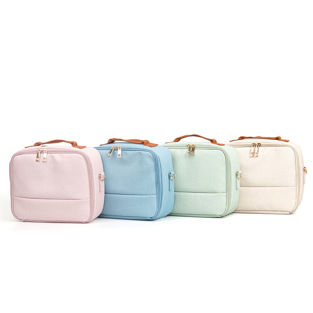 Outdoor Digital Instant Camera Large Capacity Portable Camping Travel Storage Bag, Solid Color Crossbody Shoulder Makeup Pouch