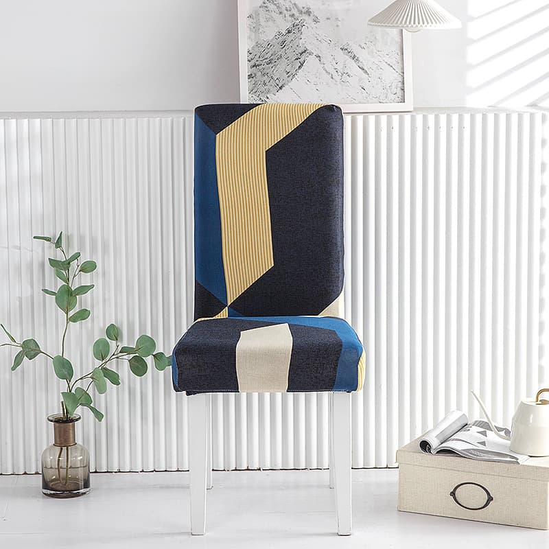 Modern simple universal one-piece elastic chair cover household anti-fouling dining chair cover restaurant hotel printed chair cover