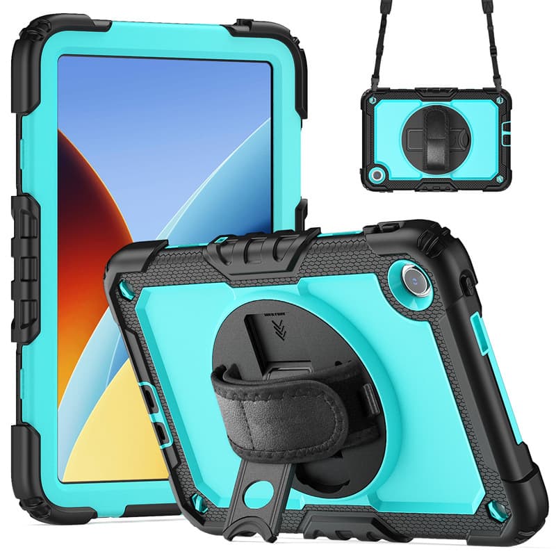 Suitable for Redmi Pad2 Se 9.7 Silicone Strap Tablet Case Pc Rotating Stand Xiaomi Anti-Fall Protective Case