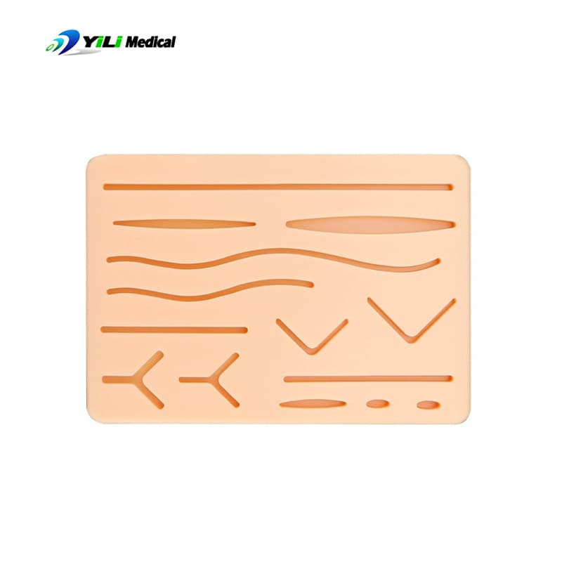 MTS Three-Color Silicone Suture Practice Pad Medical Skin Model Export Certified for Cross-Border Trade