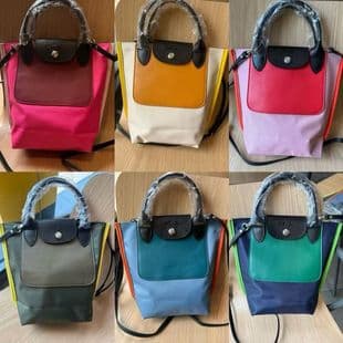 French Longchamp Bag Replay 3.0 New Colorblock Handheld Bag, Crossbody Bag, Small Tote Bag, Mommy Bag