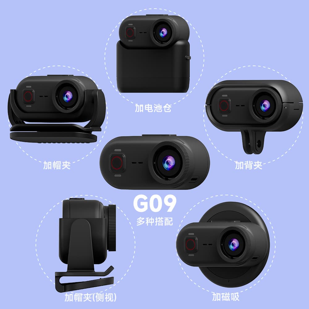Cross-border 4K HD Action Camera for Outdoor Cycling, Wearable Magnetic Chest Strap Thumb Camera