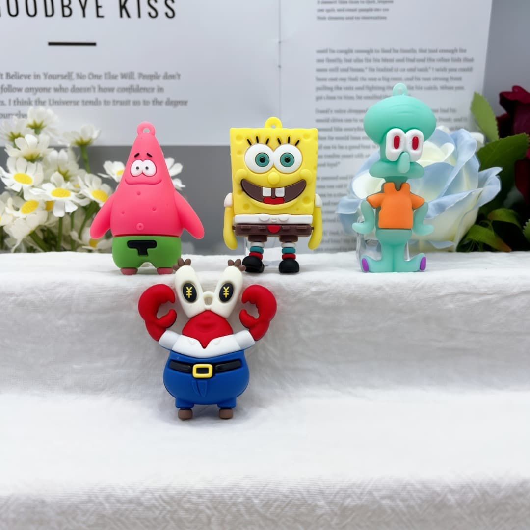 SpongeBob Keychain Accessories Patrick Star Small Pendant Exquisite Backpack Keychain Blind Box Figure Accessories Wholesale