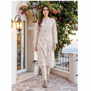 Custom Boutique Bestseller Floral Two-Piece Set: Stand Collar Full Button Front Side Slit Long Top with Straight-Leg Long Pants