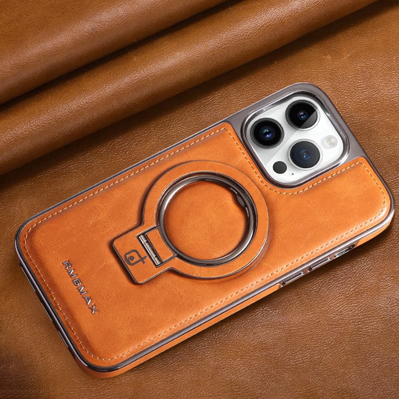 Apple 16 Pro Max Phone Case with Racket Stand, Compatible with iPhone 15 Full Coverage 14 Anti-Drop 13 Magnetic 12 Leather Case