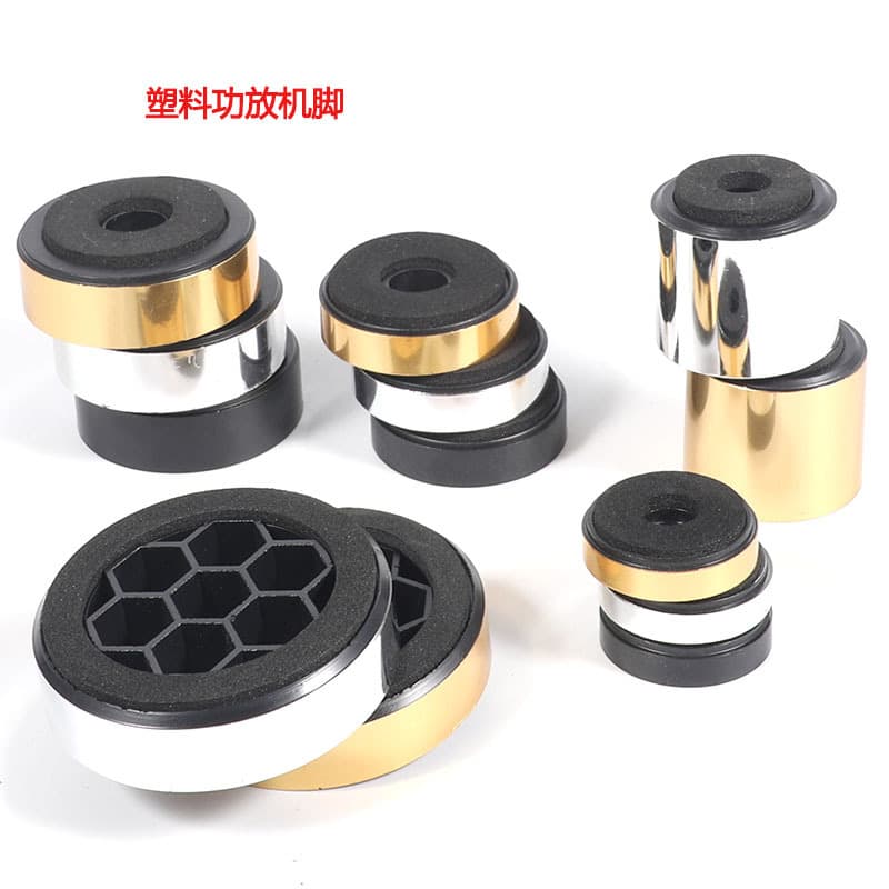 40mm Outer Diameter Amplifier Feet, Speaker Subwoofer Shock Absorption Pads, Plastic Sponge Heightening Pads, Moisture-Proof Foot Pads