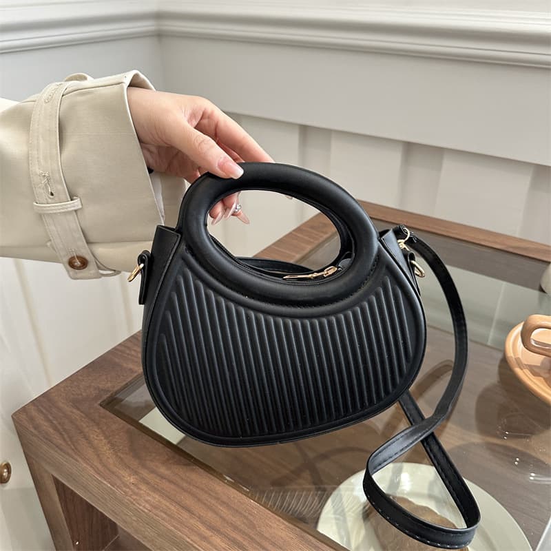 Solid Color Handbag for Women 2024 Early Spring New Trendy Casual Fashion Stylish Top Handle Crossbody Bag Small Bag Trendy