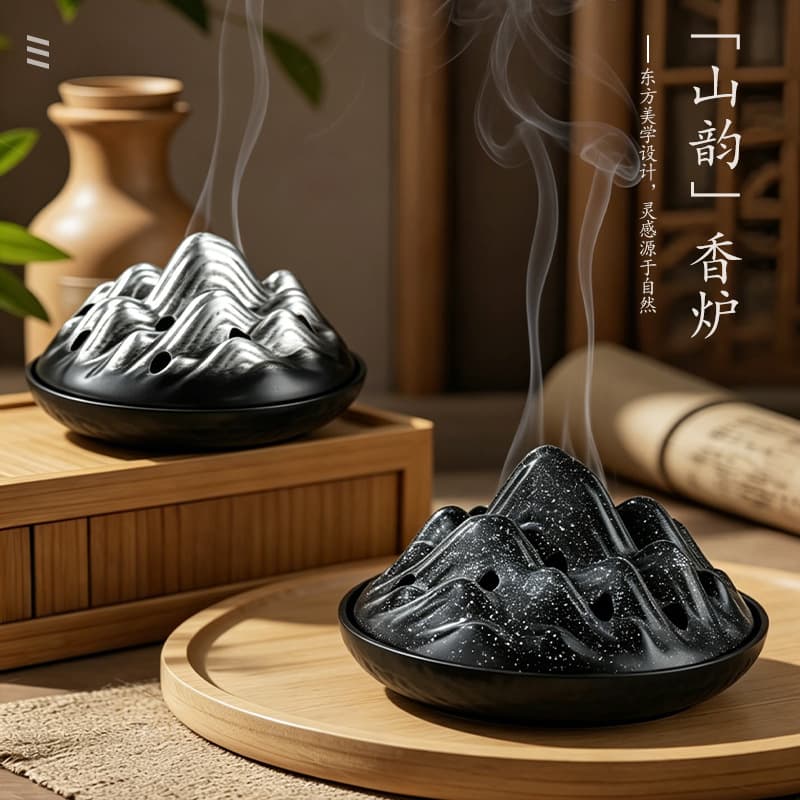 Shanyun Aromatherapy Furnace Mosquito Incense Disc Incense Furnace Base Sandalwood Agarwood Indoor Household Tea Ceremony Incense Insert with Cover
