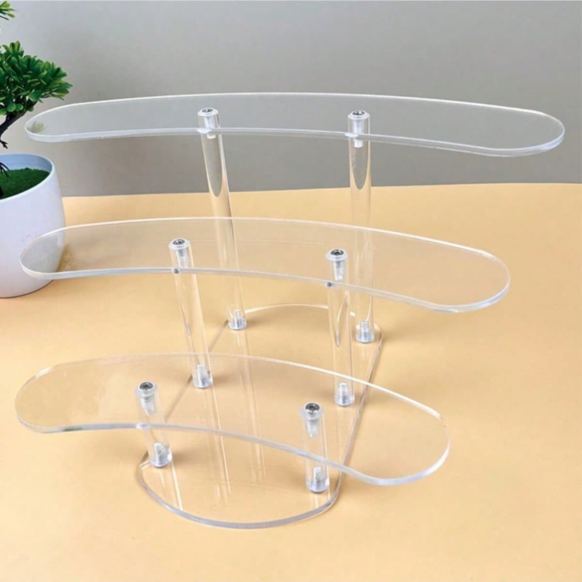 No. 658 Acrylic Cake Stand, Transparent Round Dessert Table Multi-Layer Display Stand, Wedding Birthday Table Stand