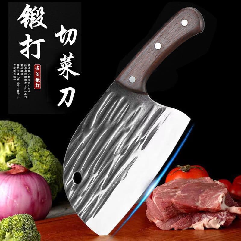 Senmeisi fish head knife, stainless steel hammered pattern kitchen knife, home vegetable cutter, sharp cutlery wholesale