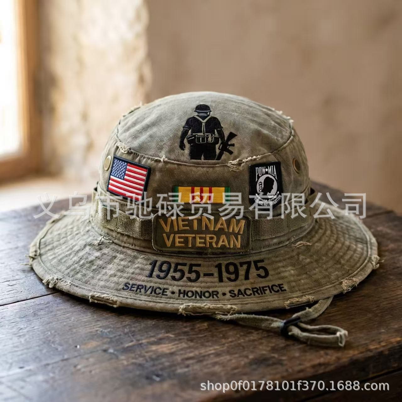 Cross-border New Vietnam Veteran Tribute Boonie Hat