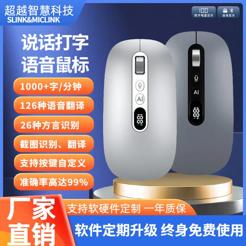 iFlytek Voice Mouse: AI-powered, intelligent dialogue-enabled, wireless, tri-mode, lightweight, gaming mouse with low latency.
