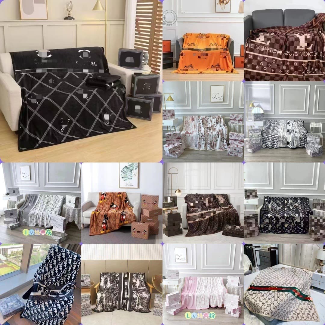 Trendy Brand Blanket WeChat Business Gift Export Gift Box Flannel Blanket Office Leisure Nap Air Conditioning Thick Cover Blanket