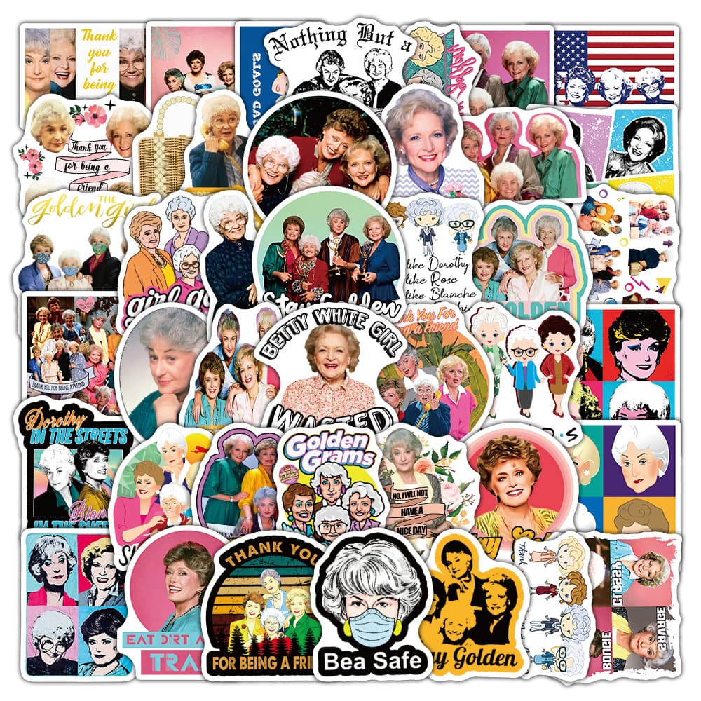 50 Golden Girls Stickers for Laptop, iPad, Journal, Phone, Helmet, Suitcase Decals
