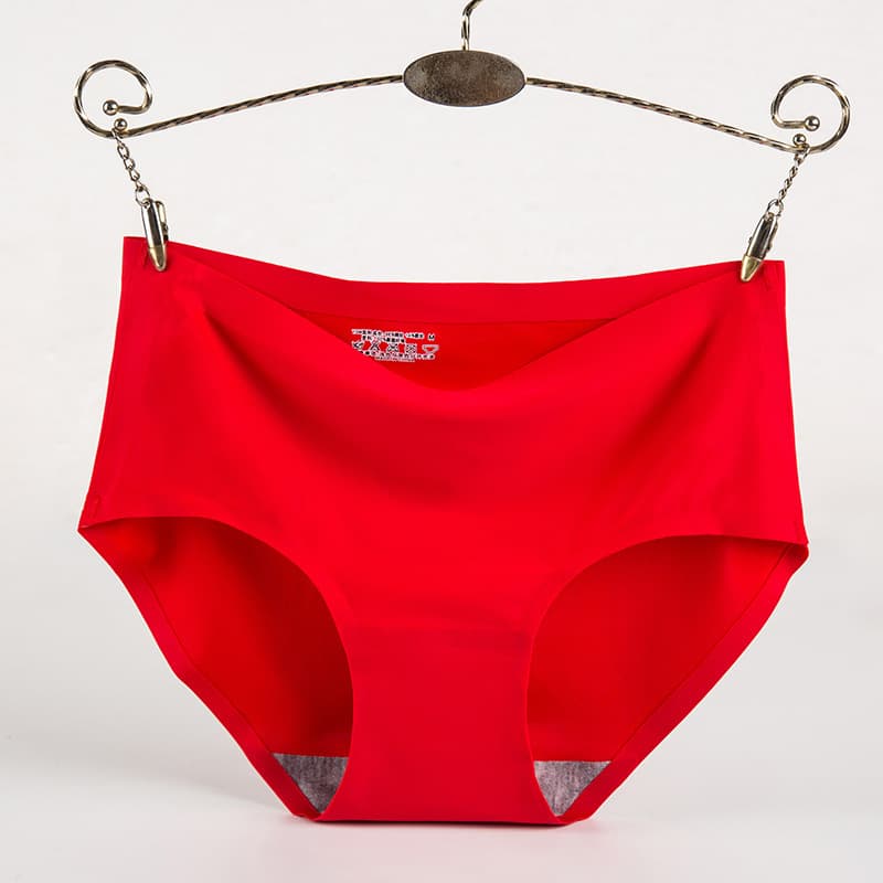 810 Hot Selling Women's Ice Silk Seamless Panties One-Piece Panties Breathable Mid-Rise Sexy Women's Panties Triangle Panties