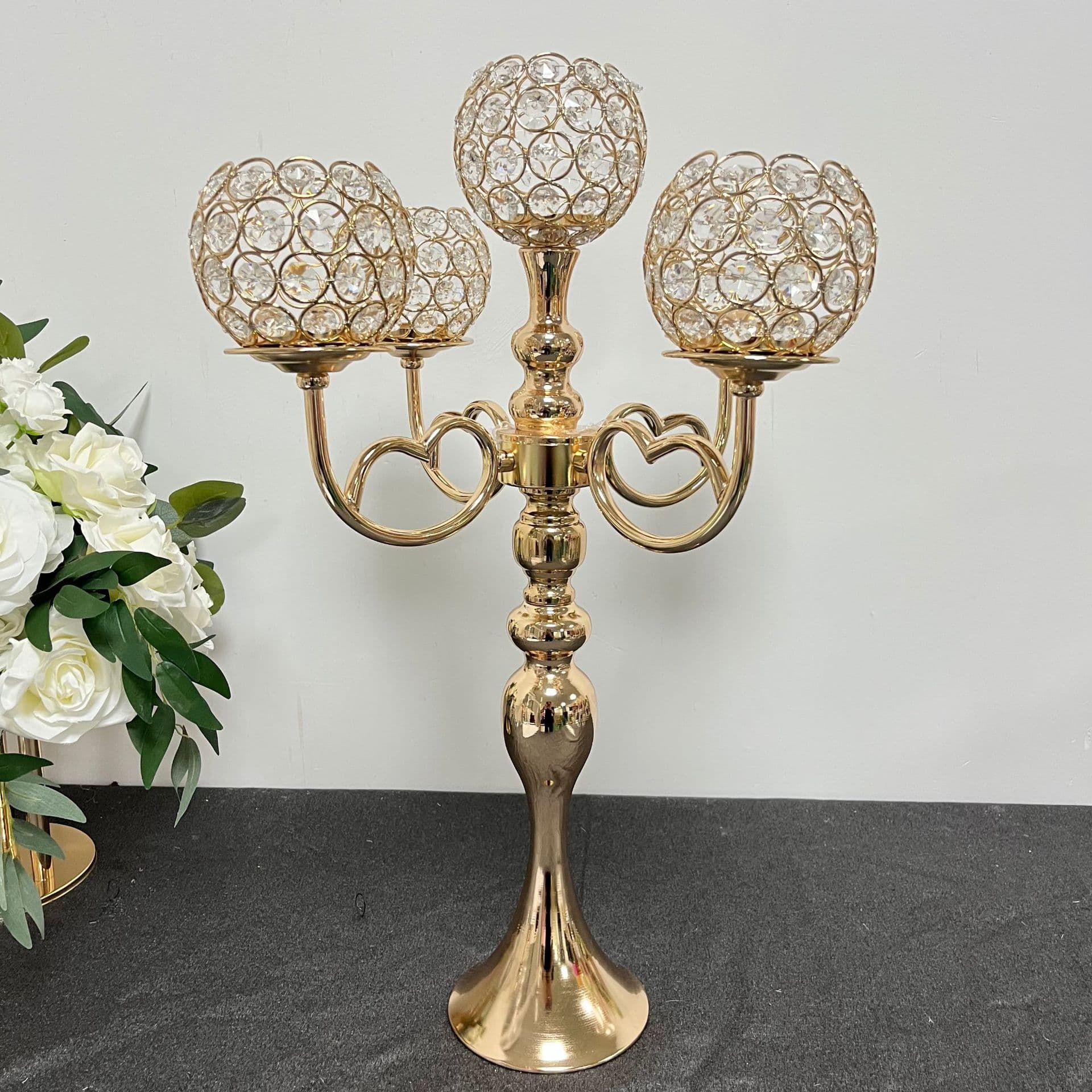 Wedding Props Crystal Candlestick Ornaments Retro Romantic Wedding Props Candlelight Dinner Restaurant Hotel Home Decoration