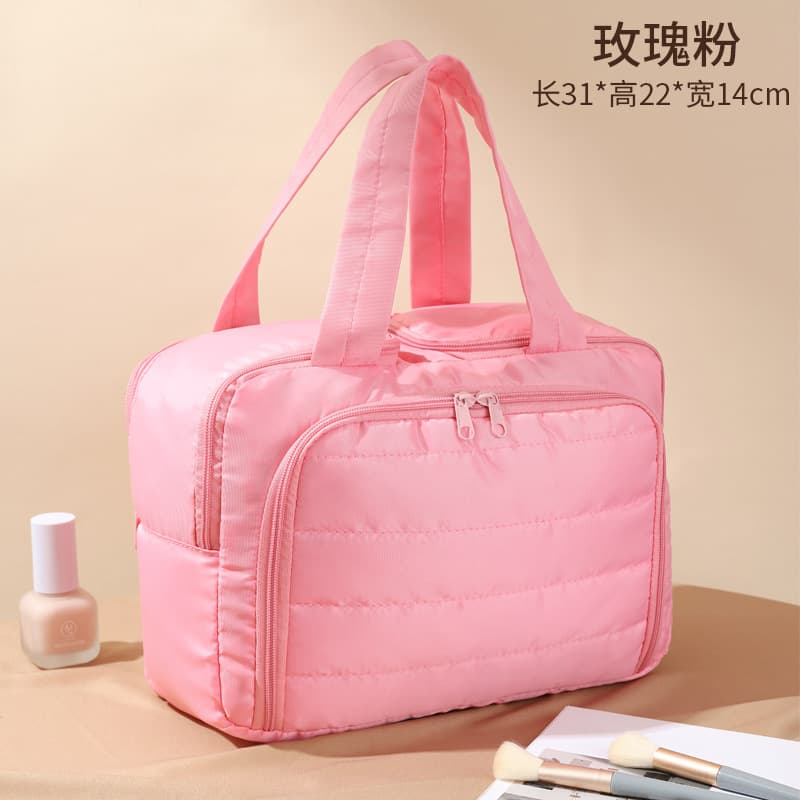 Fashionable Minimalist Cosmetic Bag for Women 2025 New Style Portable Lightweight Large Capacity Compartment Organizer Travel Toiletry Bag