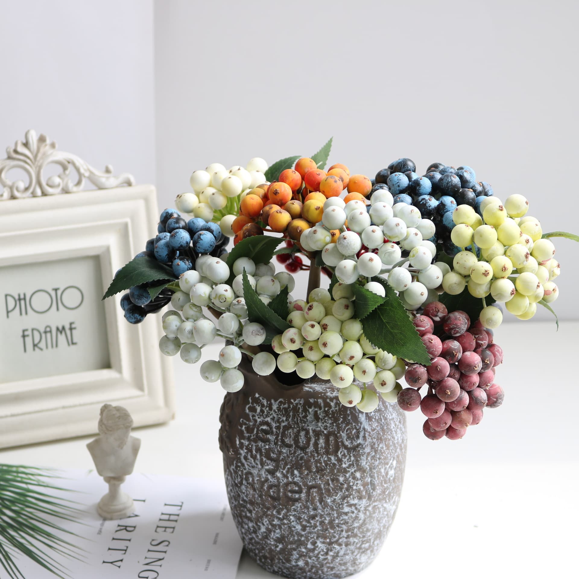 Simulated Berry Christmas Decorations: Simulated Berry Bubble Berry, Blueberry Fruit, Peony Fruit Christmas Accessories