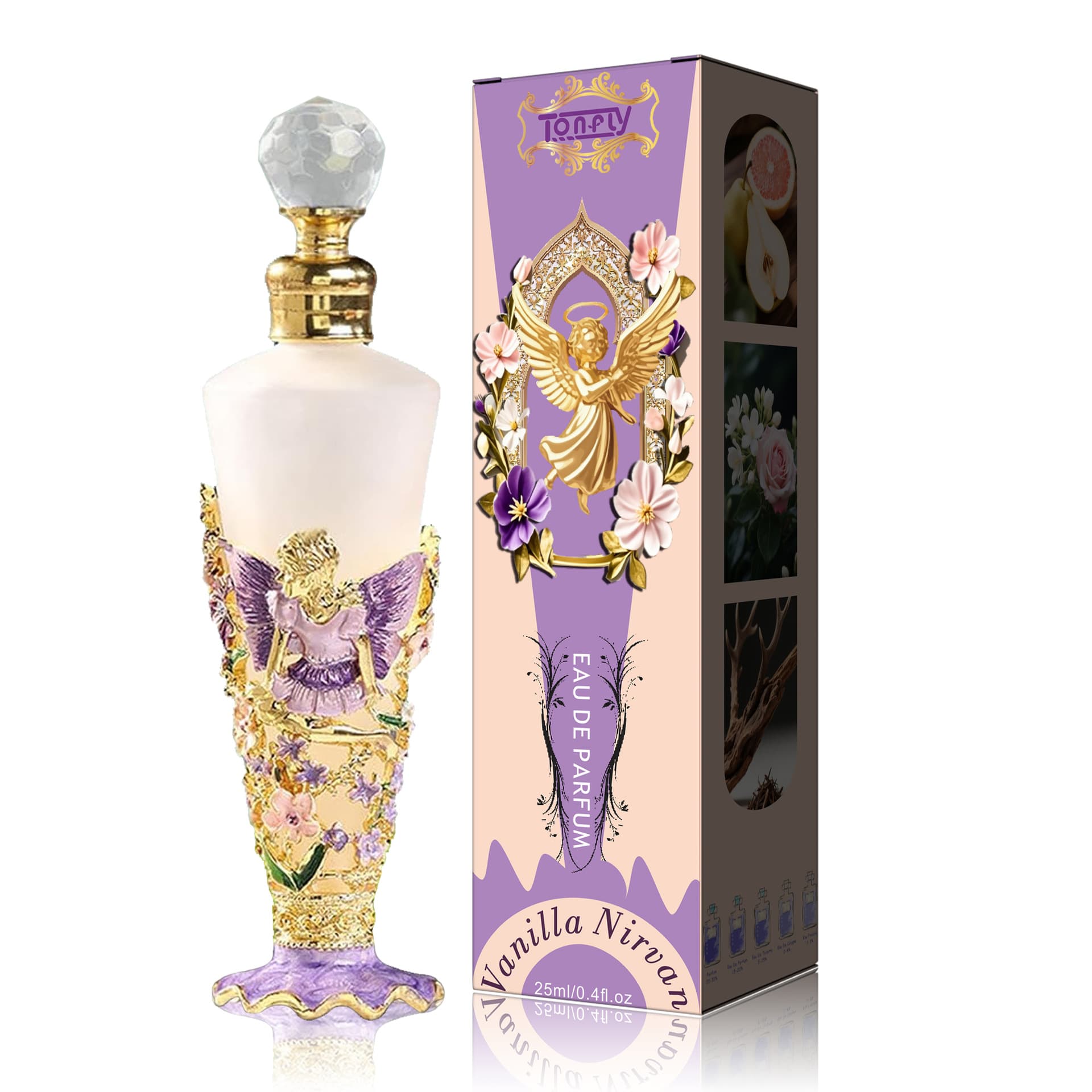 Tonfly Cross-border Vanilla Perfume Exquisite Design Captivating Vanilla Scent 25ml Suitable for Daily Use, Dates, and Multiple Scenarios