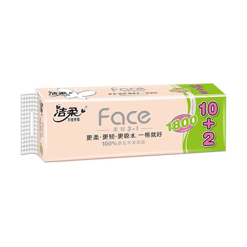 C&S Toilet Paper FACE Household 4-Ply Coreless Roll 150g 12 Rolls Economical Pack, Large Roll Sanitary Paper 1800g