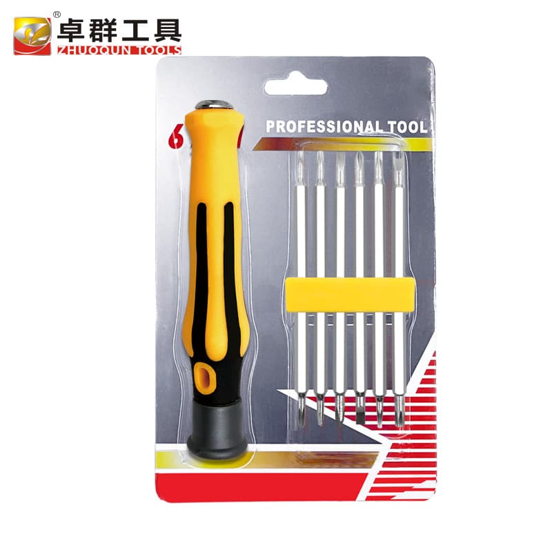 Affordable 6-in-1 screwdriver set, strong magnet YU plum blossom triangle special-shaped multifunctional household screwdriver, 12-in-1