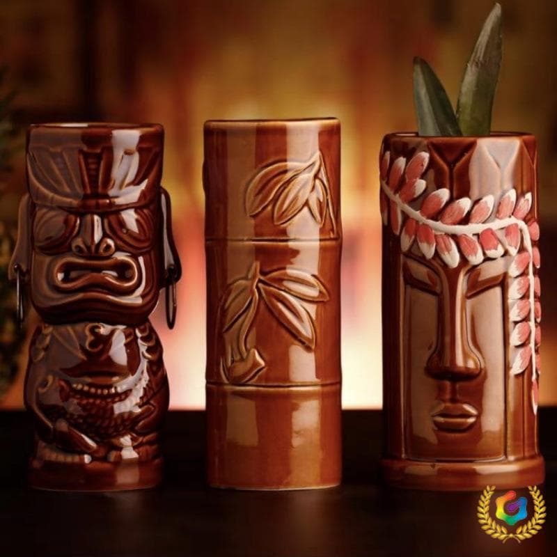 Bar Creative Cocktail Glass Hawaiian Cup TIKI Cup Ceramic Cup Specialty Cocktail Mask Cup